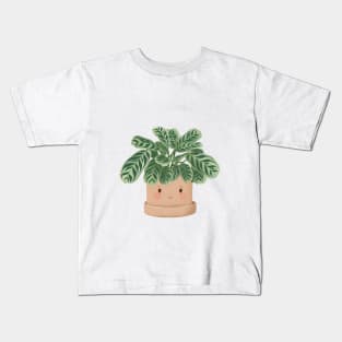 Cute Plant Illustration,  Calathea Burle-Marxii Amabilis 3 Kids T-Shirt